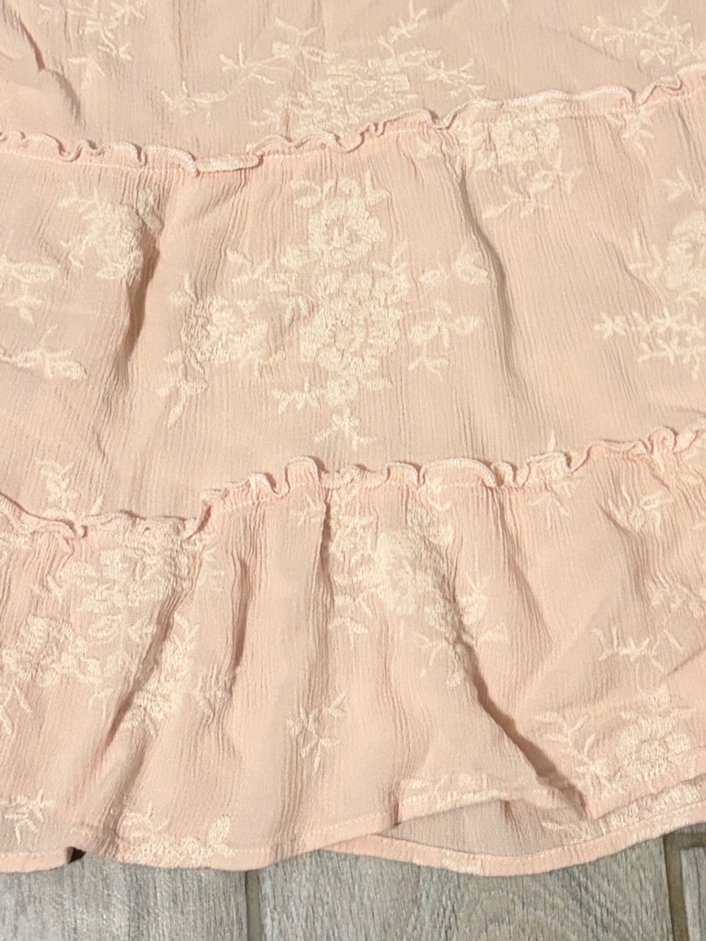 Alter'D State Women's Pink Ruffle Floral Babydoll Top - XS